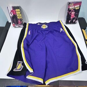 Jordan Brand Los Angeles Lakers Shorts away Purple gold Size Large